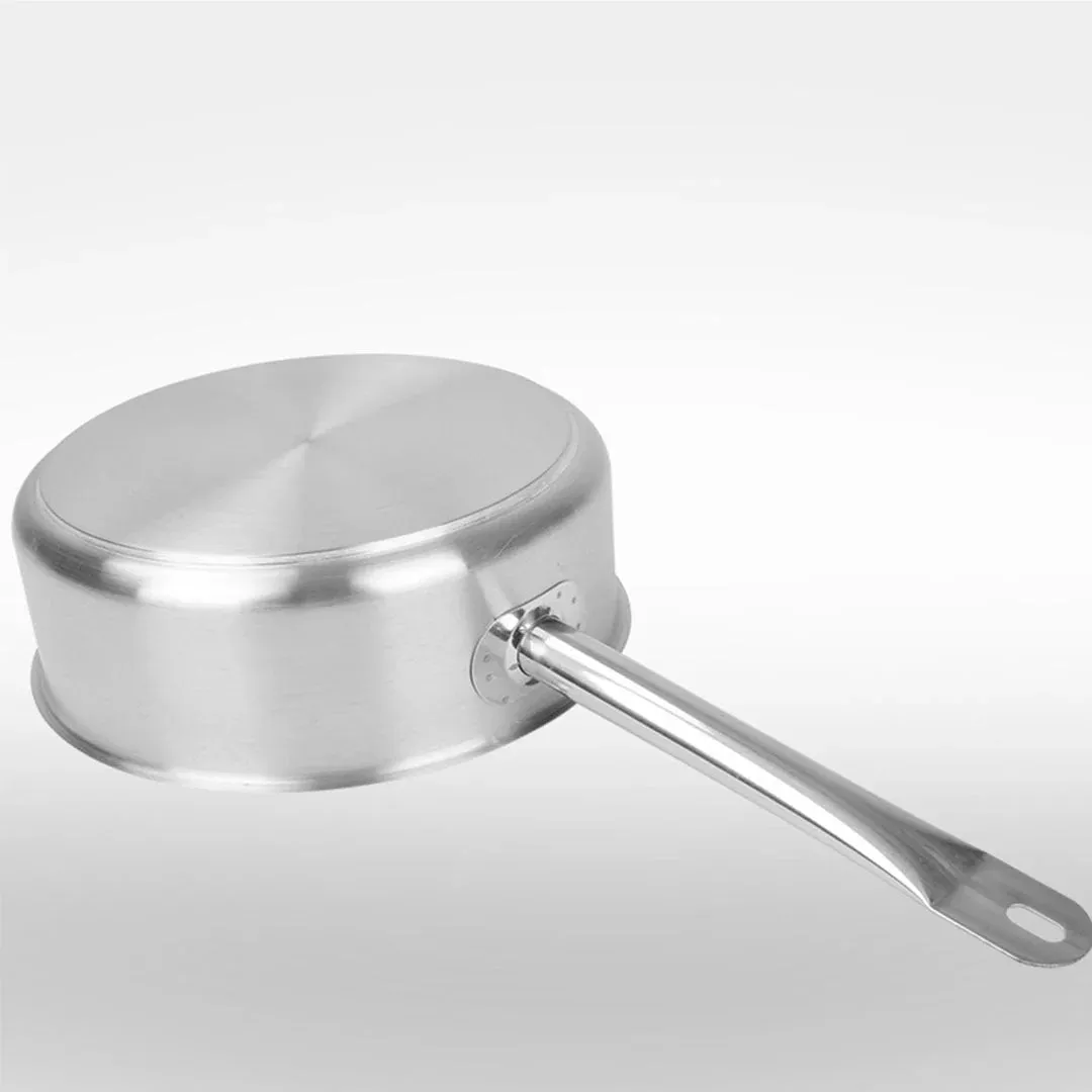 SOGA 26cm Stainless Steel Saucepan With Lid Induction Cookware With Triple Ply Base