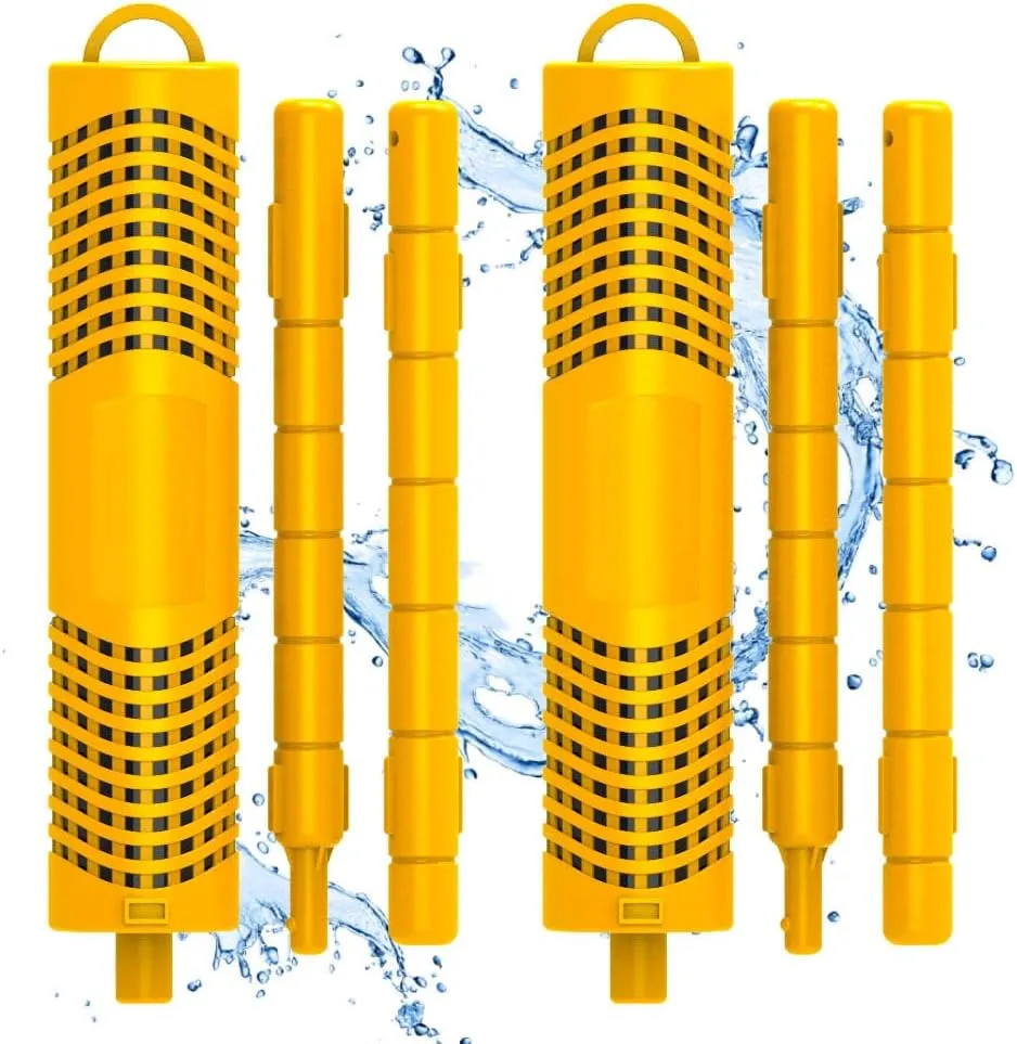 SPA Mineral Sticks for Hot Tub, Hot Tub Stick with 4 Months Lifetime Universal for Hot Tub & Pool, Spa Mineral Cartridge Keeps Water Crystal Clear (Yellow,2-Pack)