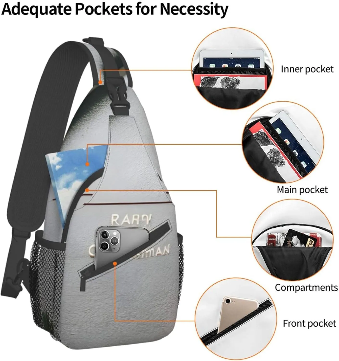 SSIMOO Merry Christmas 1 Versatile Travel Hiking Backpack-Perfect For Outdoor Cycling,Chest Shoulder Bag