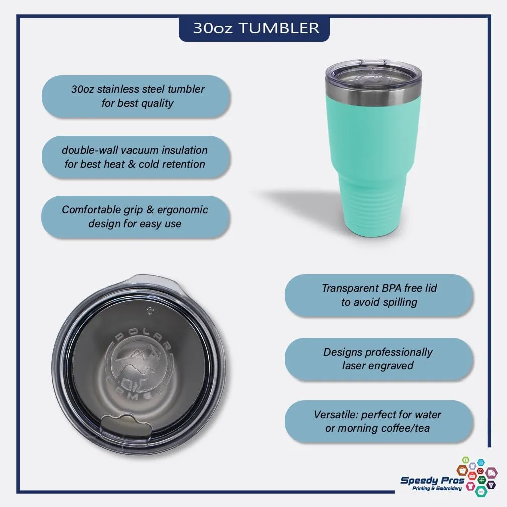 Stainless-Steel Engraved Travel Mug Tumbler Jepers Creepers Insulated Thermal Coffee Cup Chill 30 Oz