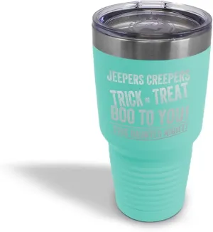 Stainless-Steel Engraved Travel Mug Tumbler Jepers Creepers Insulated Thermal Coffee Cup Chill 30 Oz