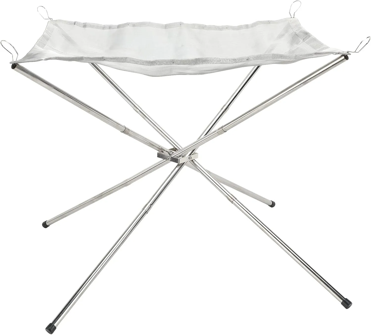 Stainless Steel Mesh Fire Pit, Portable Mesh Fire Pit Collapsible Barbecue Grill with Folding Tripod Design for Outdoor Cooking Barbecue Party Heating