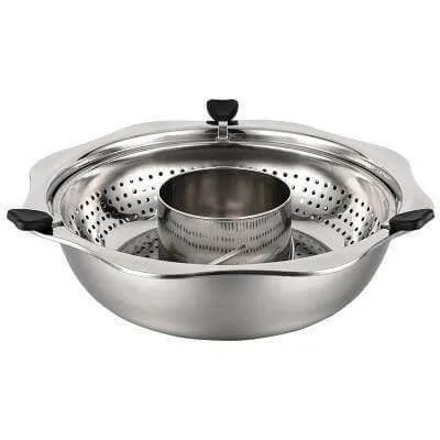 Stainless Steel Rotating Hot Pot Cookware - Easy Cook Kitchen Tool