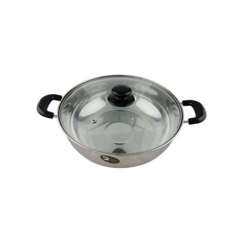 Stainless Steel Steamboat with Glass Lid