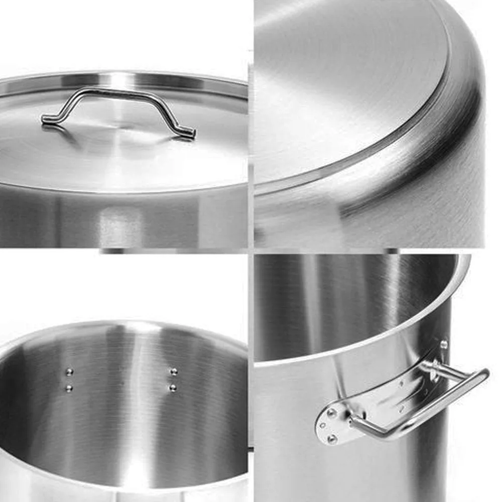 Stainless Steel Stockpot & With Lid - 16L