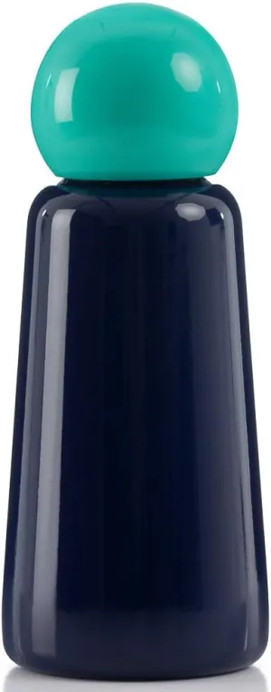 Stainless Steel Water Bottle | 300ml Insulated Water Bottle BPA Free | Cool and Modern Leak Proof Skittle Bottle Flask | Cold for 24  Hours, Hot for 12 | Indigo & Turquoise