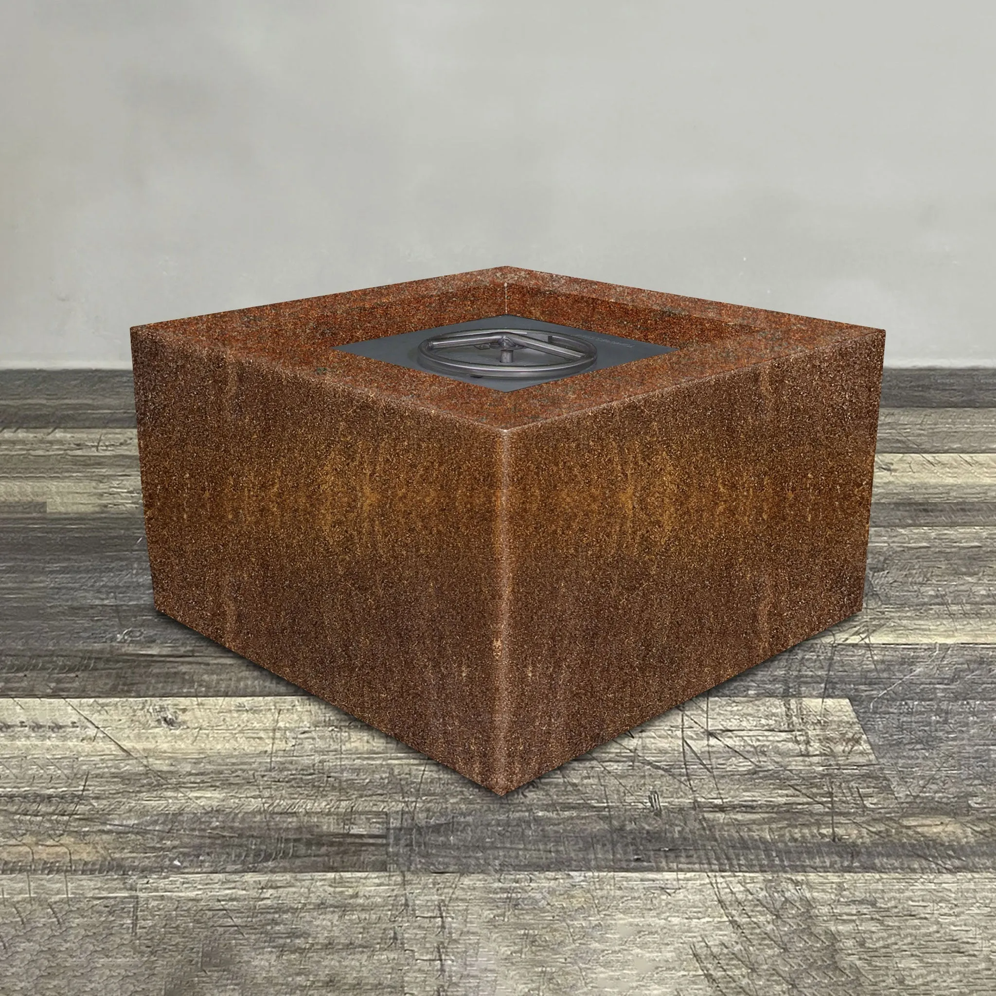 Starfire Designs Metal Gravity 36" Square Corten Steel Gas Fire Pit