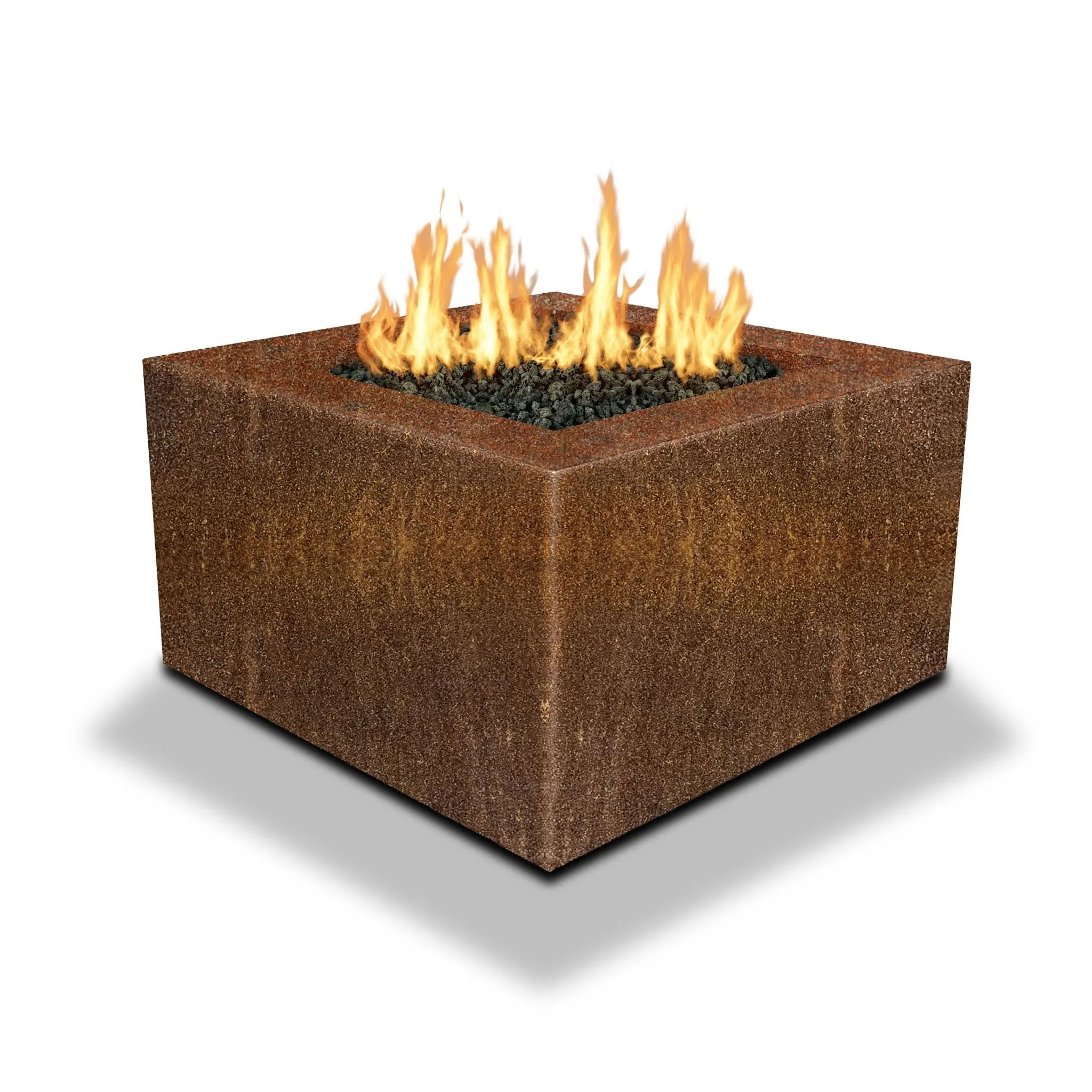 Starfire Designs Metal Gravity 36" Square Corten Steel Gas Fire Pit