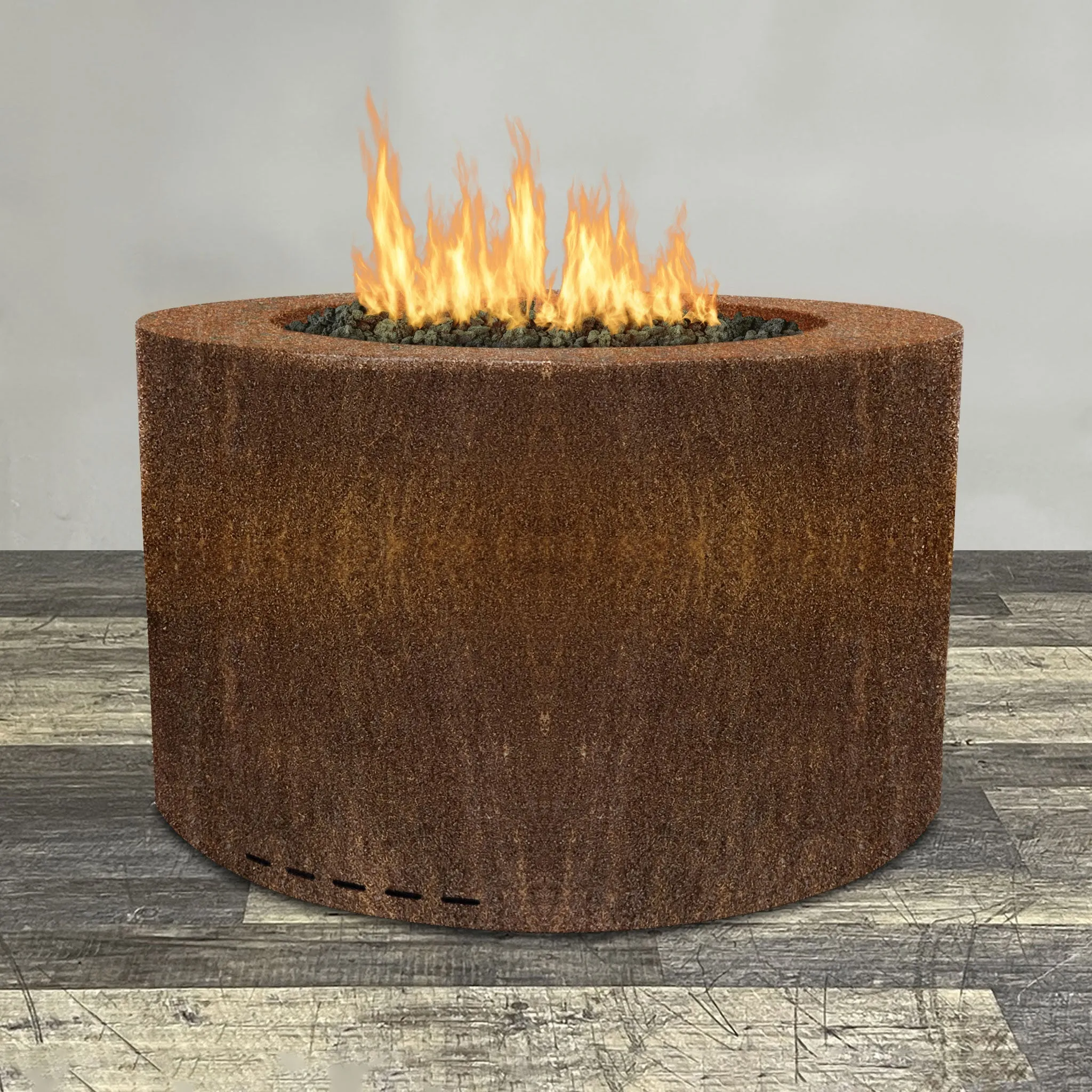 Starfire Designs Metal Gravity 45" Round Corten Steel Gas Fire Pit