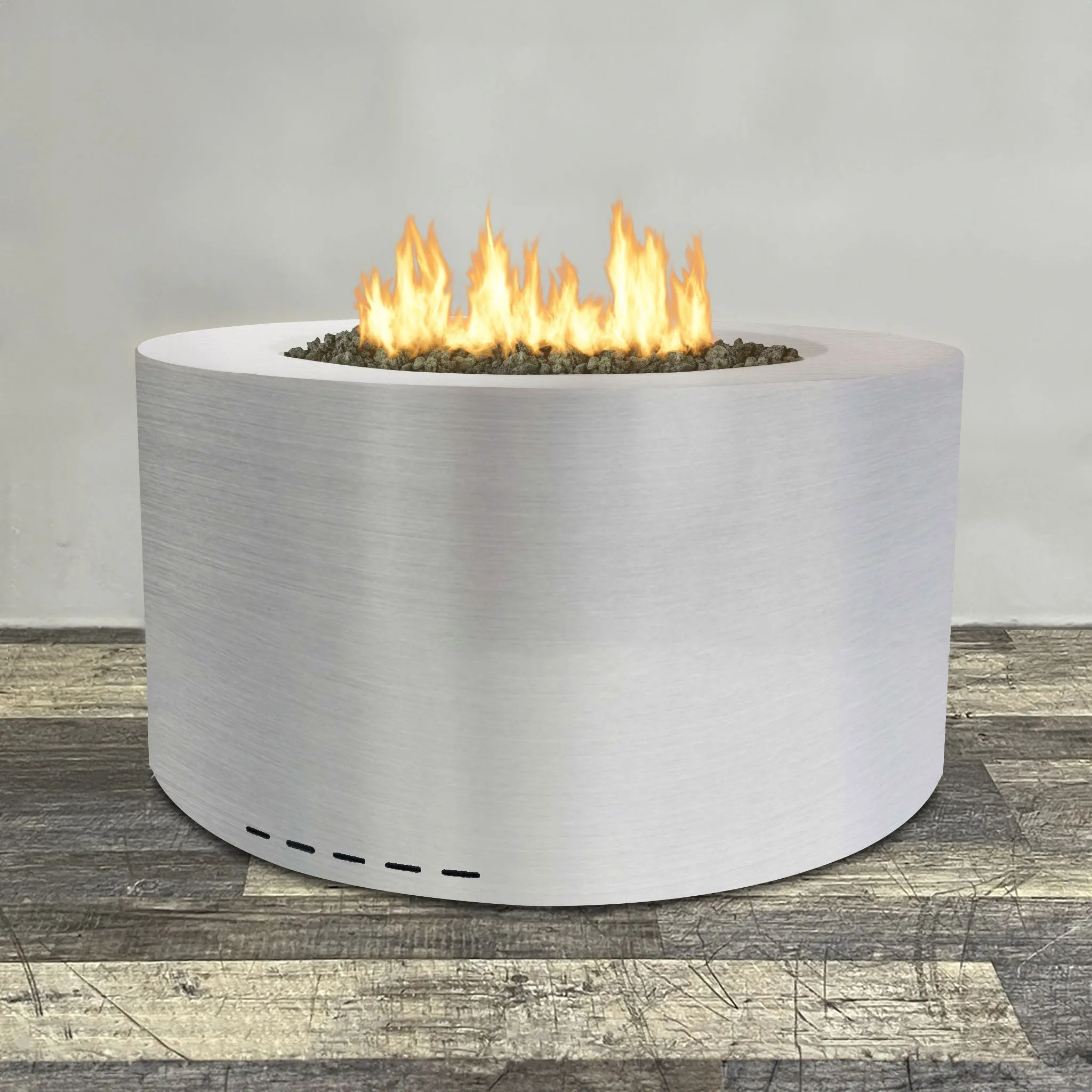 Starfire Designs Metal Gravity 45" Round Stainless Steel Gas Fire Pit