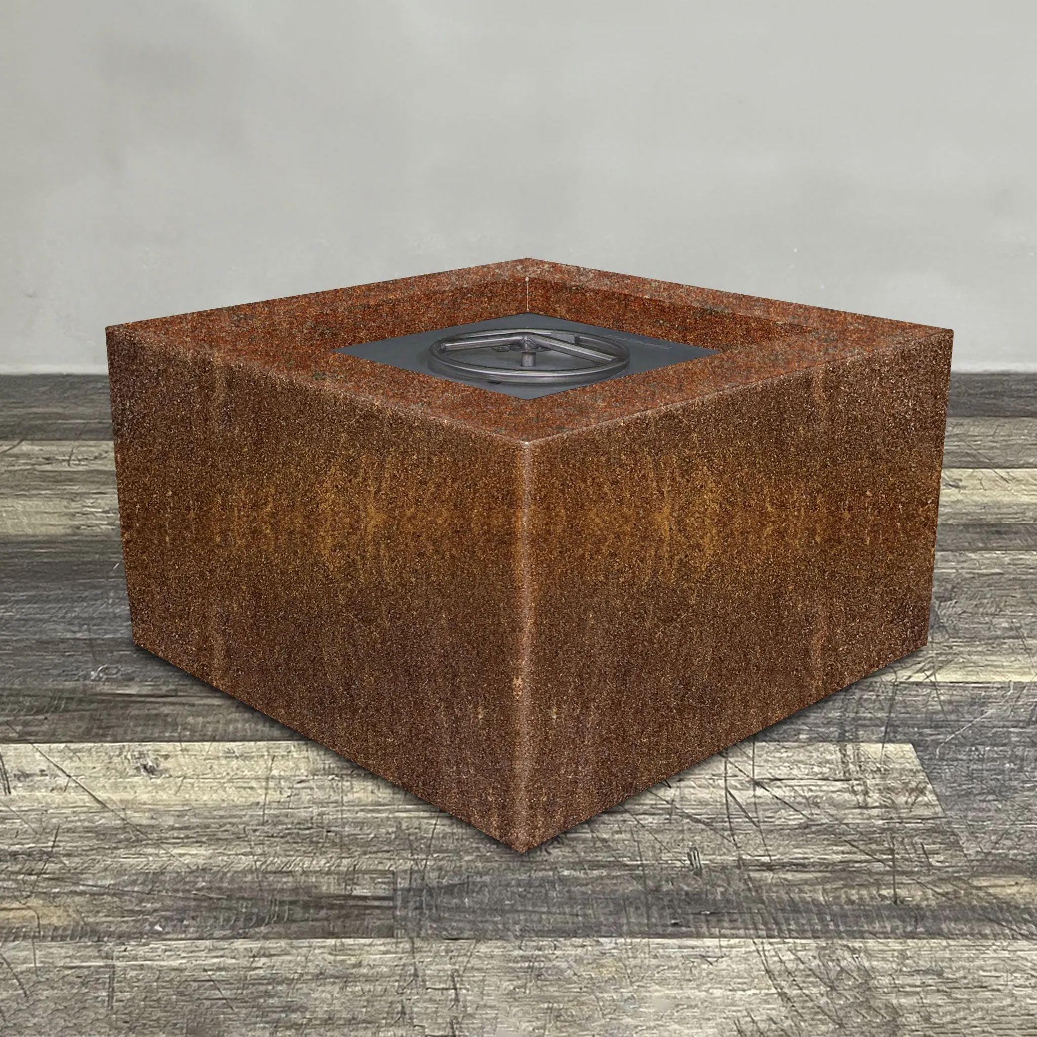 Starfire Designs Metal Gravity 45" Square Corten Steel Gas Fire Pit