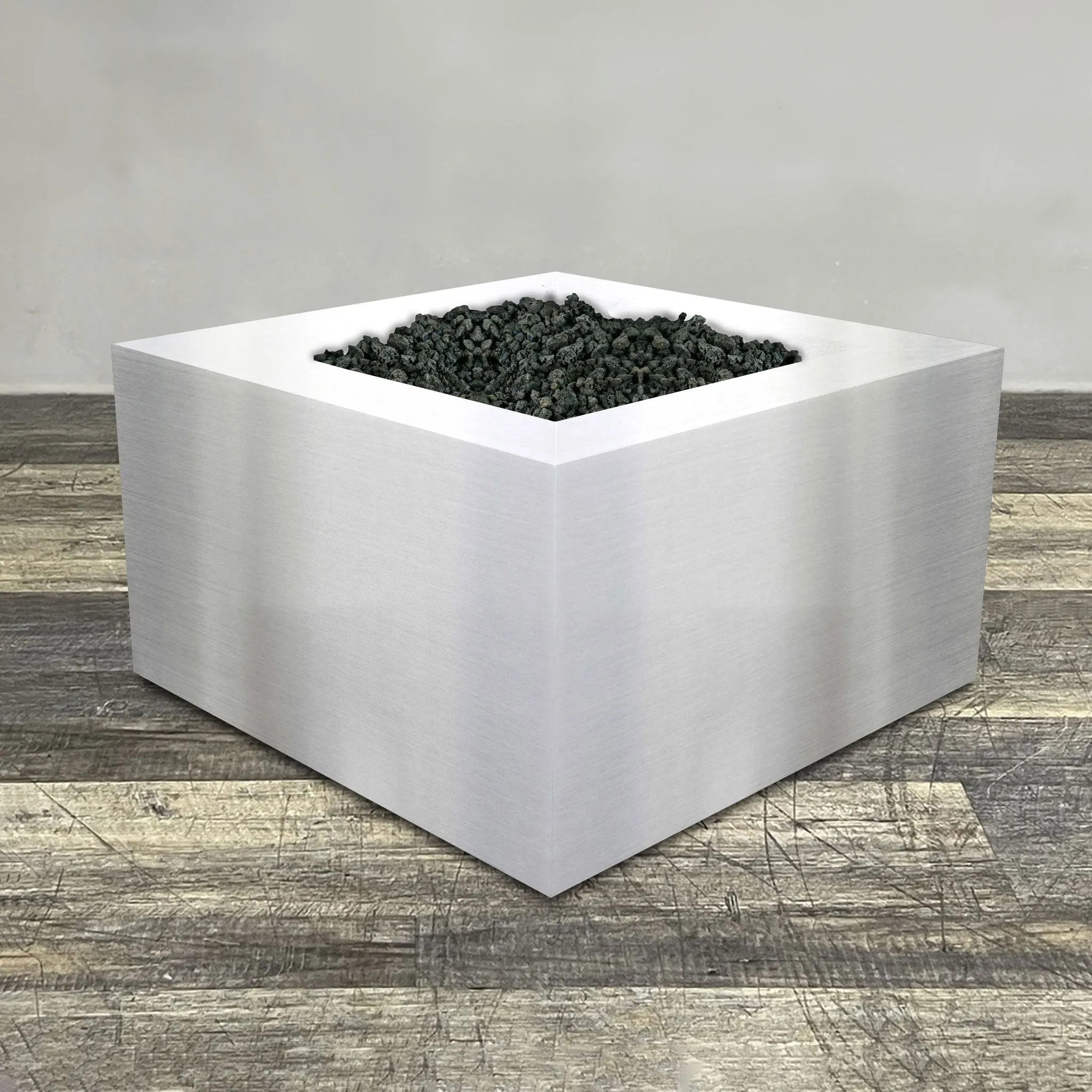 Starfire Designs Metal Gravity 45" Square Stainless Steel Gas Fire Pit
