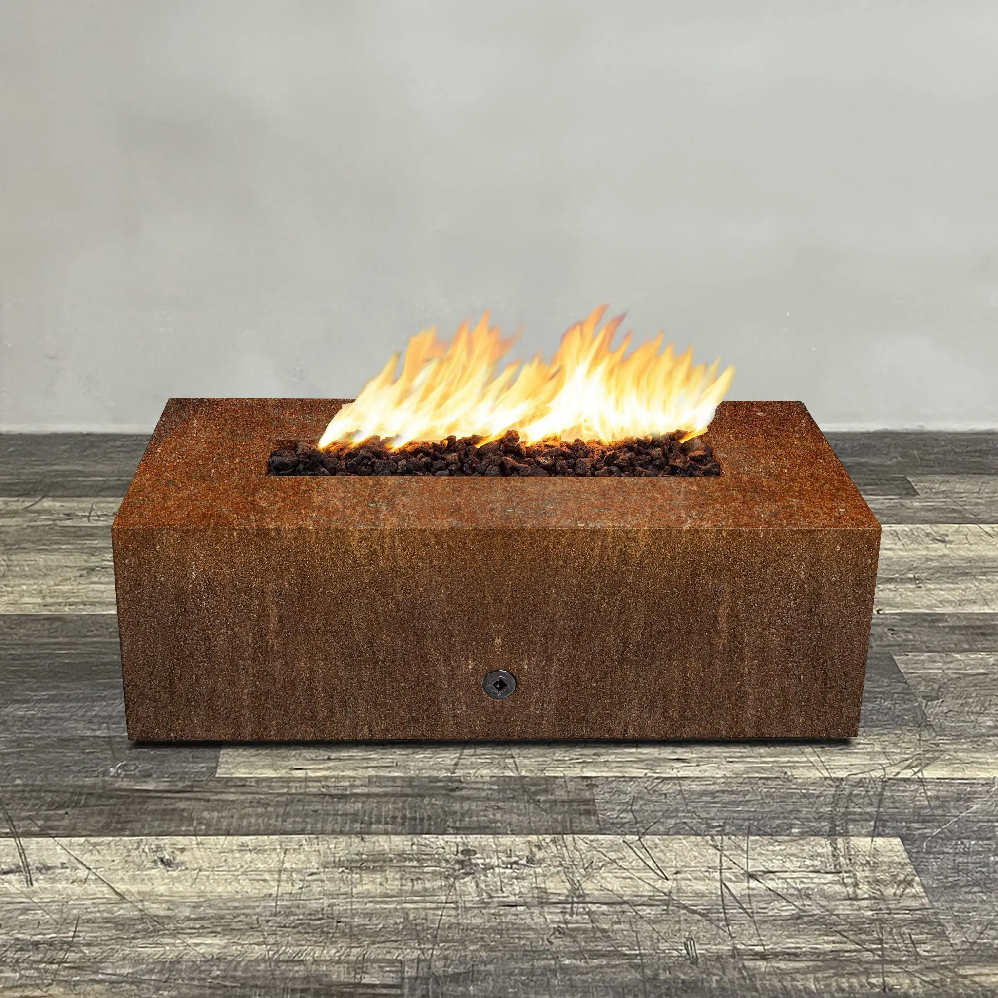 Starfire Designs Metal Gravity 48" x 24" Linear Corten Steel Gas Fire Pit
