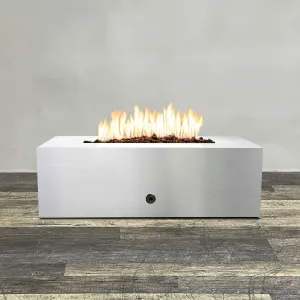 Starfire Designs Metal Gravity 48" x 24" Linear Stainless Steel Gas Fire Pit