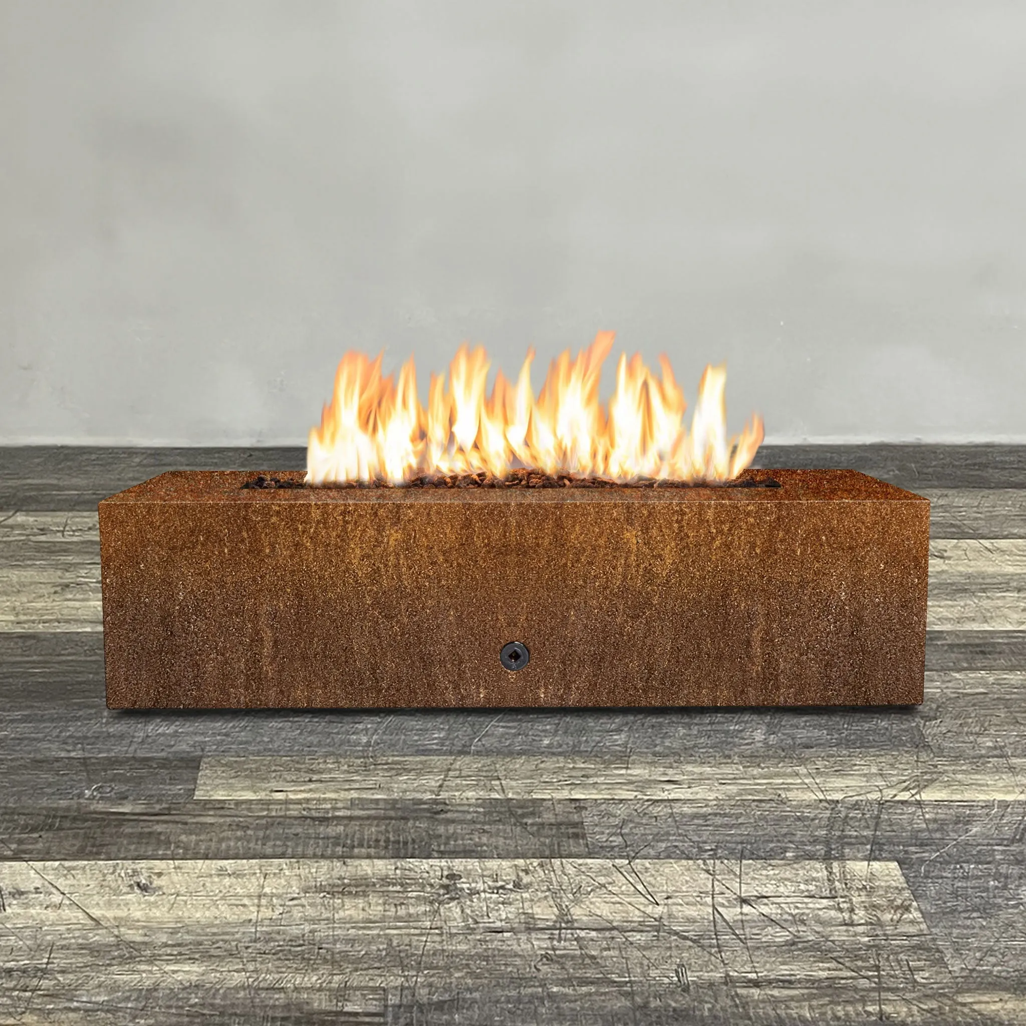 Starfire Designs Metal Gravity 60" x 24" Linear Corten Steel Gas Fire Pit