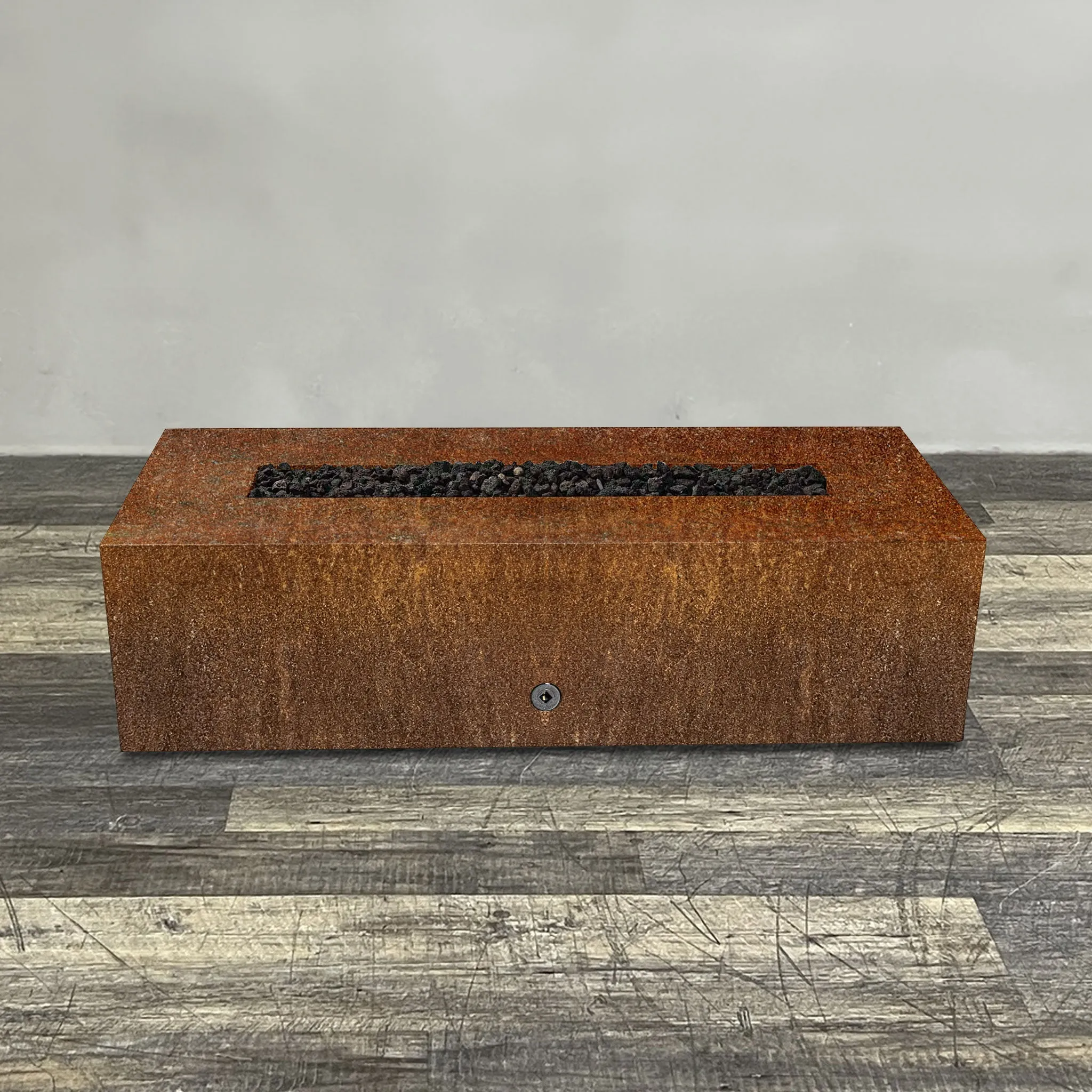 Starfire Designs Metal Gravity 60" x 24" Linear Corten Steel Gas Fire Pit