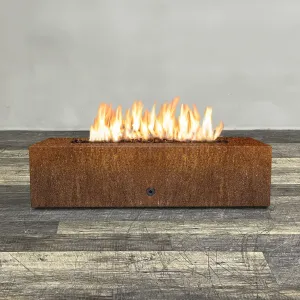 Starfire Designs Metal Gravity 60" x 24" Linear Corten Steel Gas Fire Pit