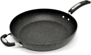Starfrit The Rock Classic 12.5" (32cm) Non-Stick Deep Fry Pan with Helper Handle - Durable Forged Aluminum - Oven Safe - PFOA Free - Easy to Clean