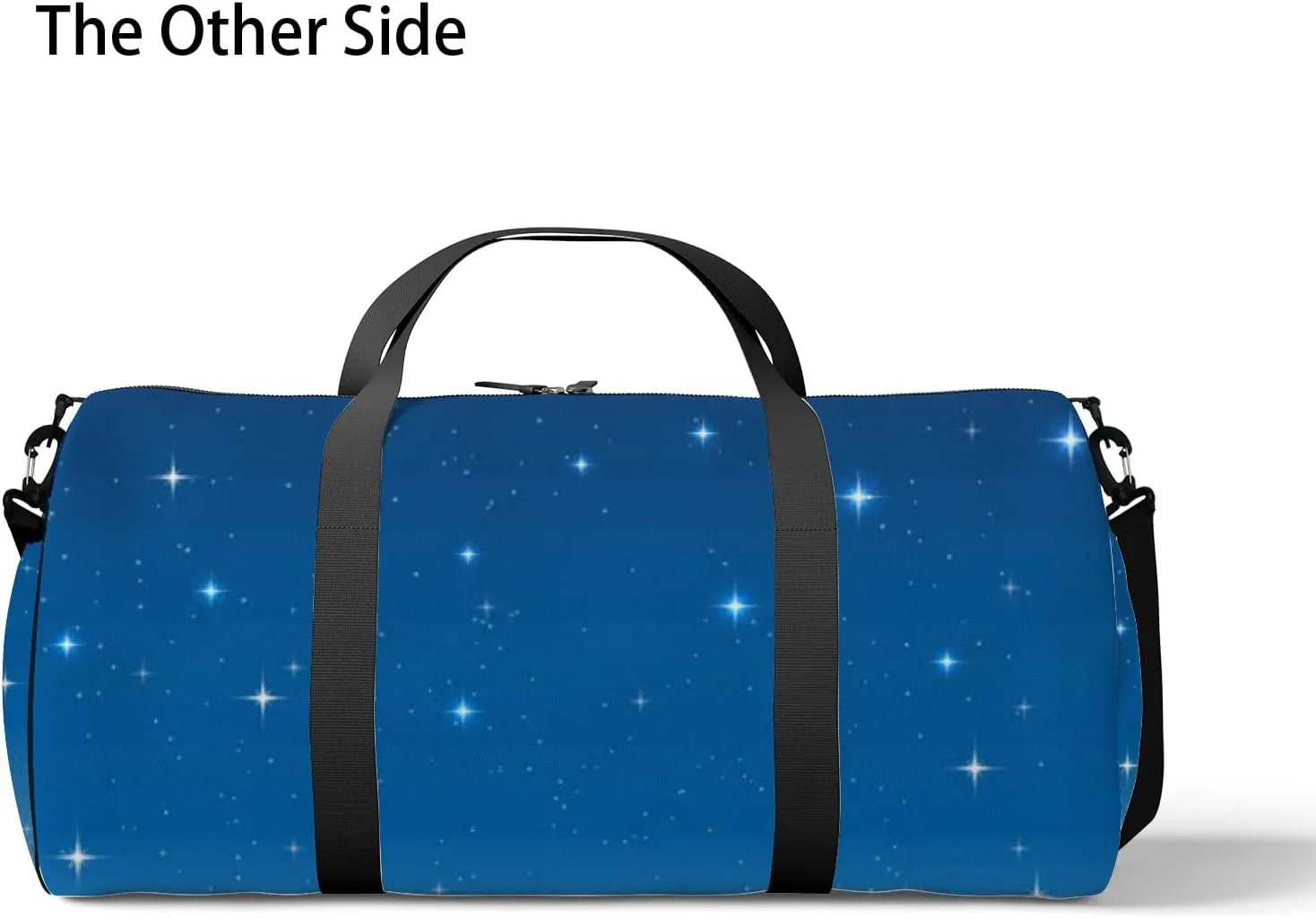 Stars Twinkle In The Blue Sky Sports Bag Tote Bag Waterproof Gym Bag with Shoulder Strap Zipper 2 Side Pockets for Men and Women, Travel and Storage Shoulder Bag.
