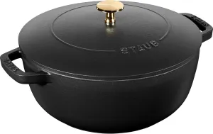 Staub Cast Iron Essential French Oven, Dutch Oven, 5-quart, serves 5-6, Made in France - Matte Black