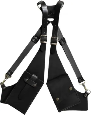 Steampunk Shoulder Harness Bag PU Underarm Shoulder Bag for Riding Hiking