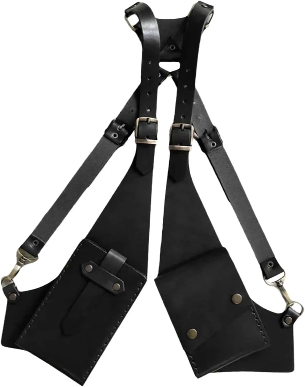 Steampunk Shoulder Harness Bag PU Underarm Shoulder Bag for Riding Hiking