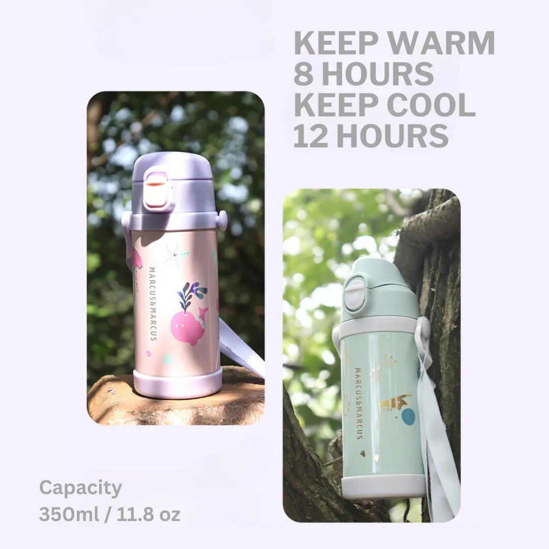 Straw & Spout Insulated Water Bottle (350ml)