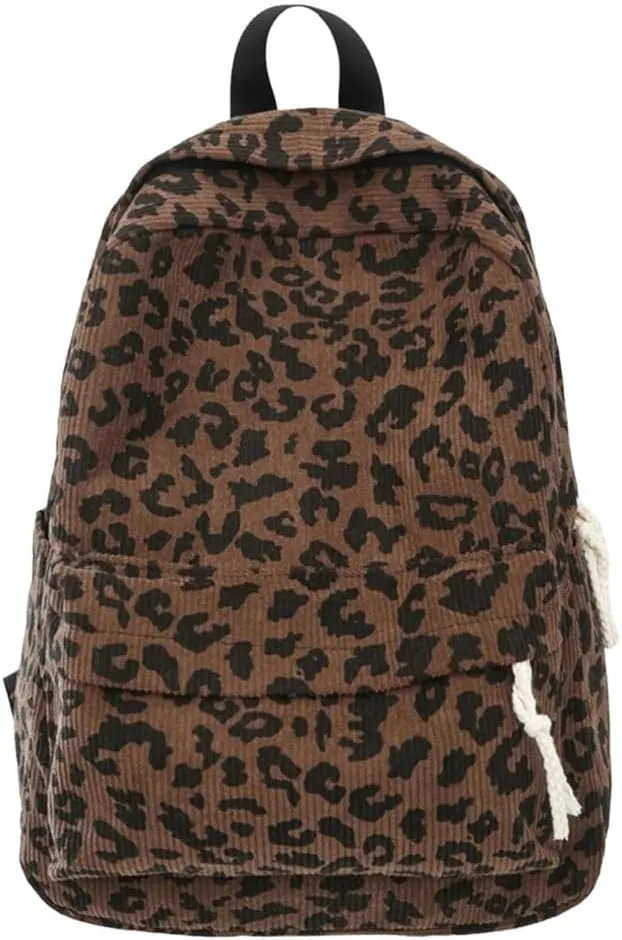 Student School Bag Autumn Winter Backpack Large Capacity Laptop Daypacks Leopards Print Backpack Travel Preppy Bag