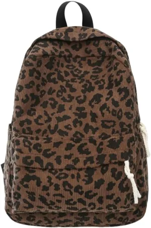Student School Bag Autumn Winter Backpack Large Capacity Laptop Daypacks Leopards Print Backpack Travel Preppy Bag