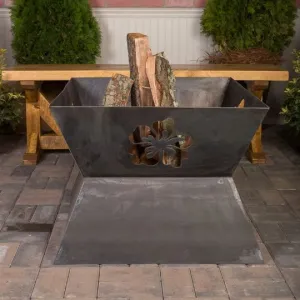Stunning Laser Cut Floral Design Outdoor Fire Pit Bowl | Heavy Duty High Heat Steel Fire Pit Bowl | Made in Canada – Model # WBFP634