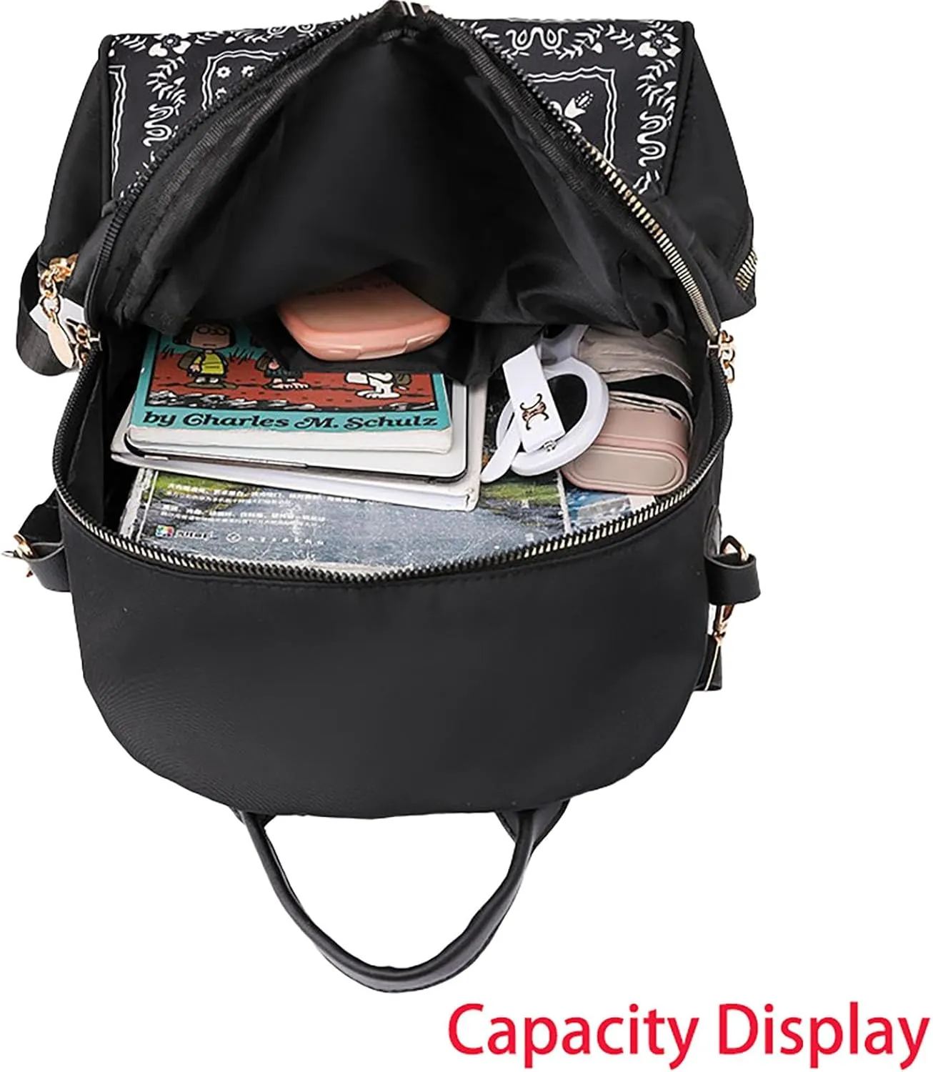 Stylish Casual Print College Work Backpack Shoulder Bag Outdoor Travel Backpack with Anti Theft Pocket Daypack (Red Leaf)
