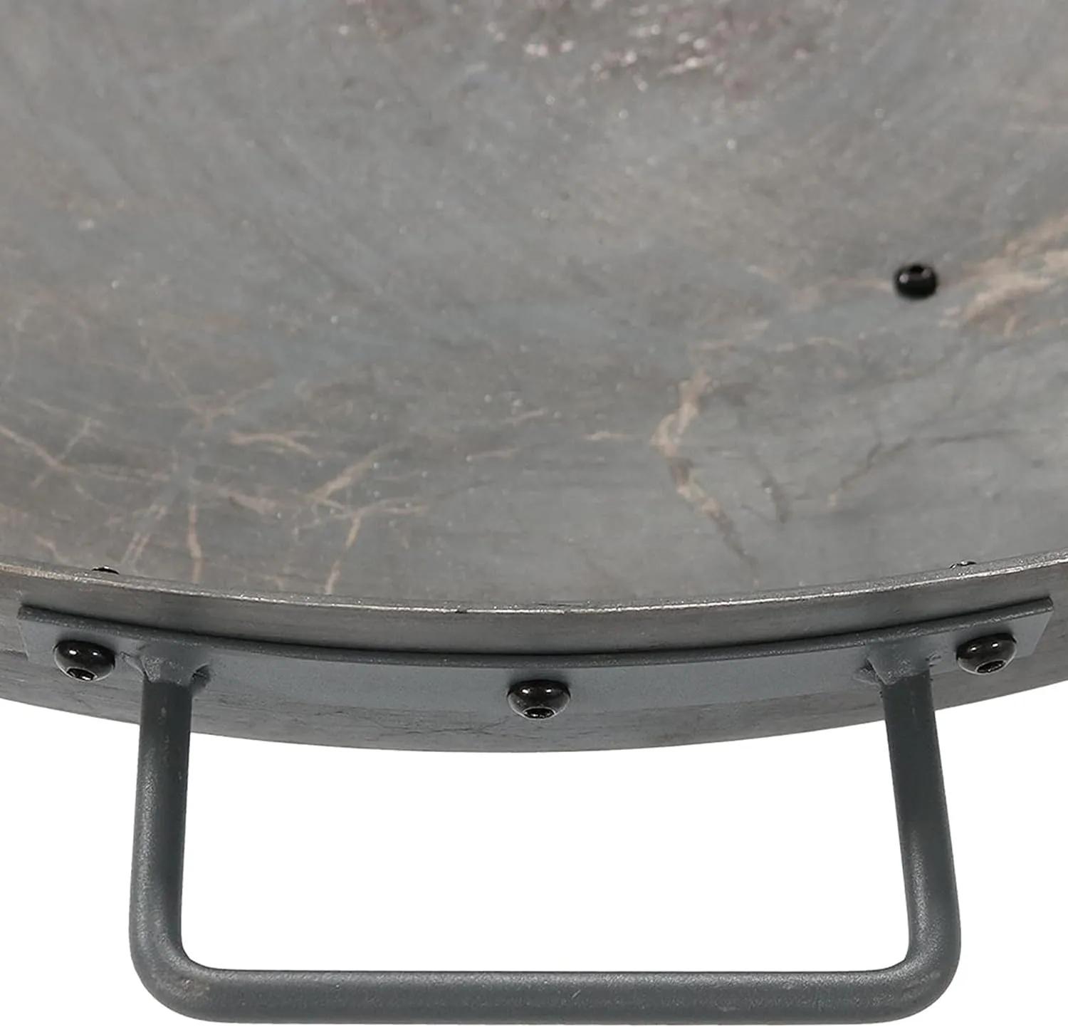 Sunnydaze 34-Inch Cast Iron Heavy-Duty Fire Pit for Outside - Wood-Burning Outdoor Fire Pit Bowl with Handles - Steel Finish
