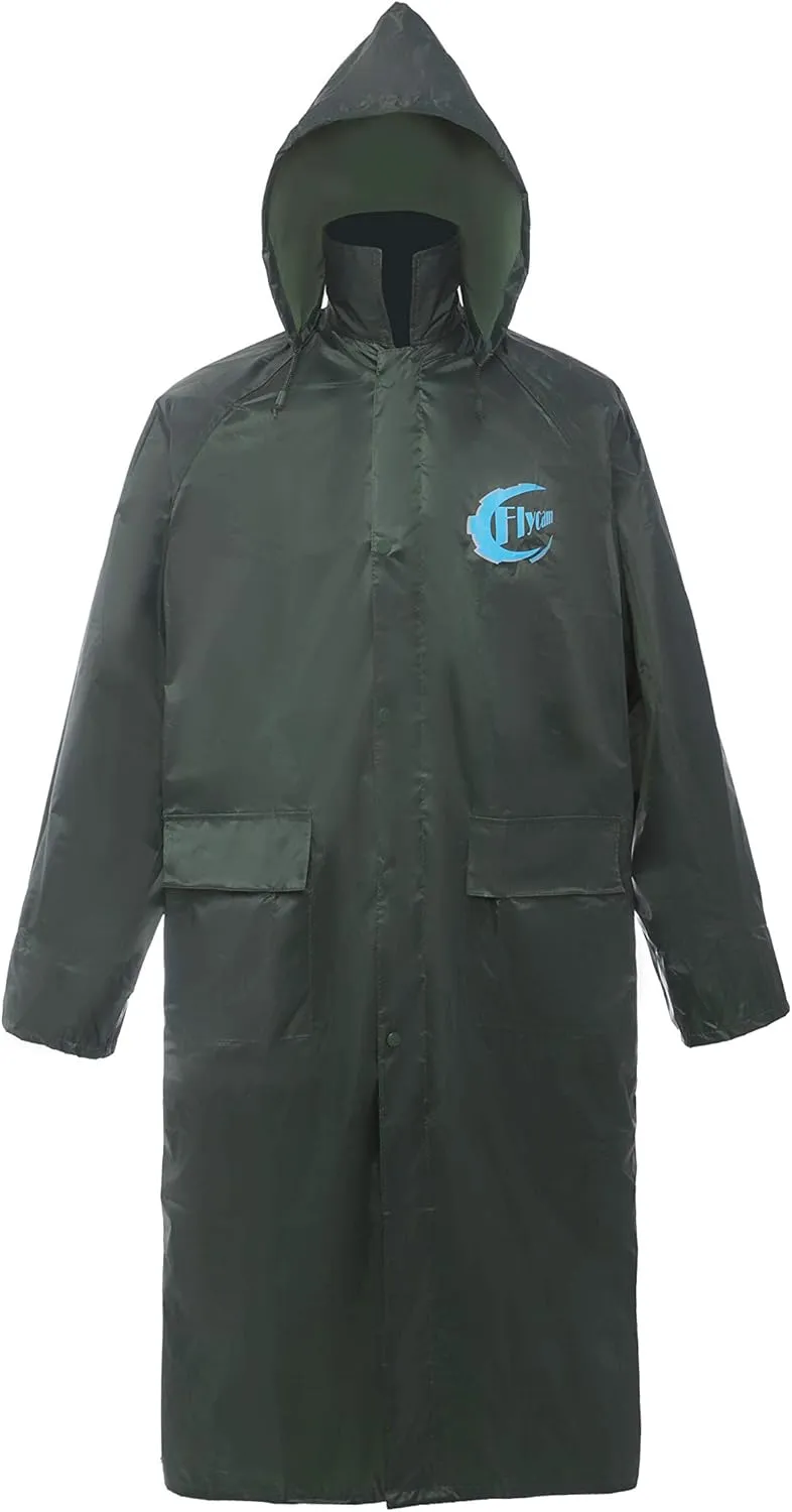 SunPower Flycam Waterproof Rain Poncho Breathable Lightweight Rain Cover for Men & Women Portable Raincoat Rain with Hoods