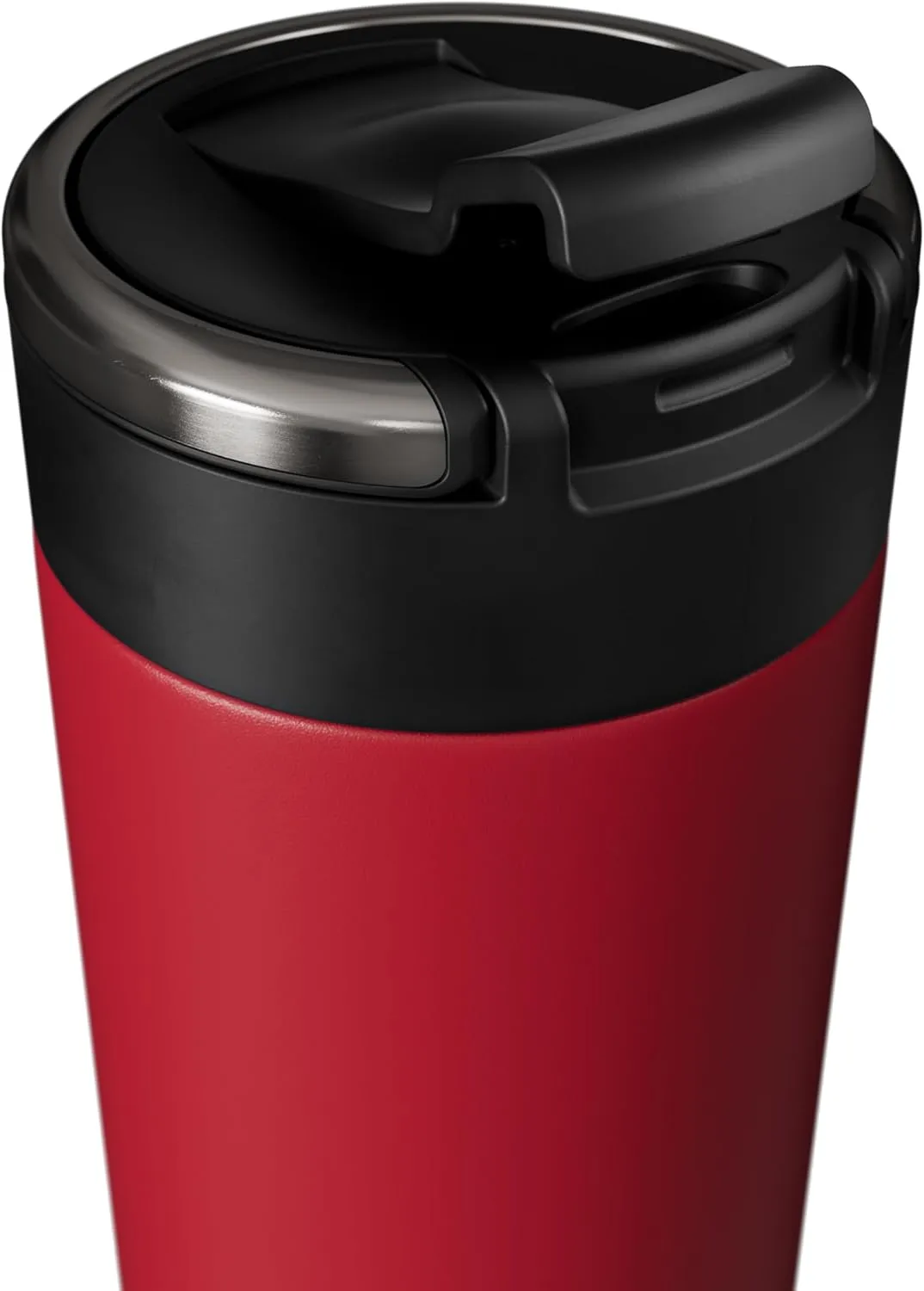 Super Maxi Stainless Steel Water Bottle 36oz - Double wall vacuum insulated | Integrated carry handle | leak proof flip top lid | Lightweight & stylish - Red
