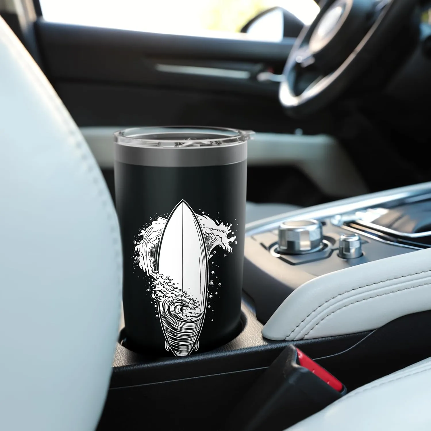 Surfboard Sketch Surfing Trip Stainless Steel Insulated Tumbler