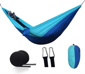 Swing Camping Hammock - Lightweight Portable Hammock with Tree Straps - Outdoor Hammock for Beach, Hiking, Backpacking and Travel Swing seat (Color : 22-Blue)