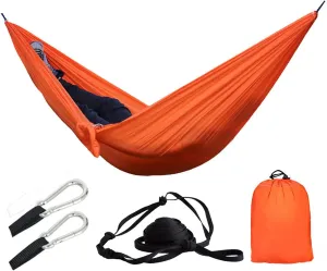 Swing Camping Hammock - Lightweight Portable Hammock with Tree Straps - Outdoor Hammock for Beach, Hiking, Backpacking and Travel Swing seat (Color : 26-Orange)