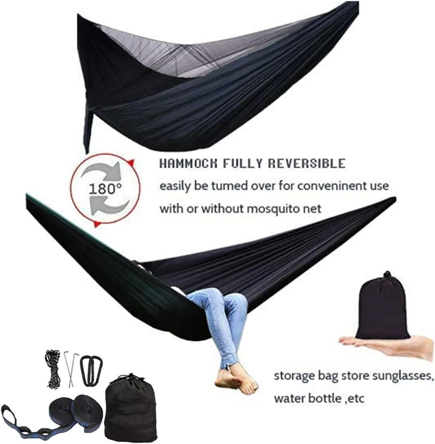 Swing Set Camping Hammock, Rainfly Travel Hammock, Net Hammock, Tent, Outdoor Hiking Backpack, Travel Camping Accessories Swing Seat (Color : Green and Green)