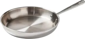 T-Fal Pro Tri-Ply Stainless Steel Fry Pan 12 Inch, Induction Compatible, Oven Safe 500F, Fast & Even Heat, Professional Quality & Durability, Frying Pan, Skillet, Cookware, Dishwasher Safe, Silver