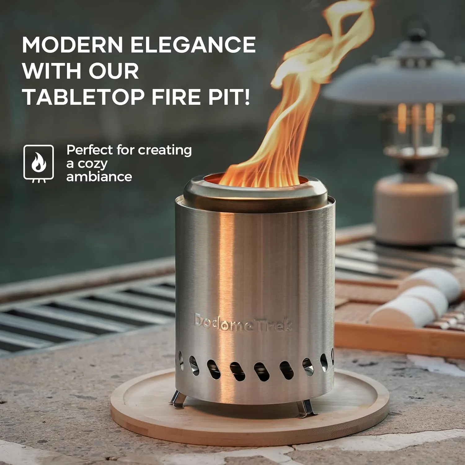 Tabel Top Fire Pit Mini, Portable Firepit Outdoor, 5.5 Inch Tabletop Firepit Mulberry