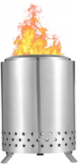 Table Fire Pit with Stand/Bonfire/Low Smoke Mini Fire for Urban/Suburbs/Backyard/Stainless Steel/-Wall Air/with Travel Bag