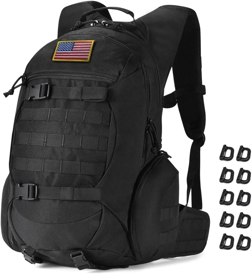 Tactical Backpack for Men, Military Backpack for Hiking, Motorcycle Backpack (black), 35L