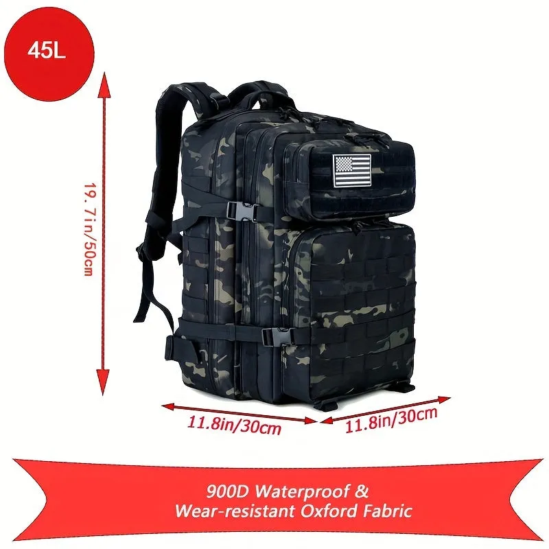 Tactical Backpack | Rucksack with Geometric Camouflage