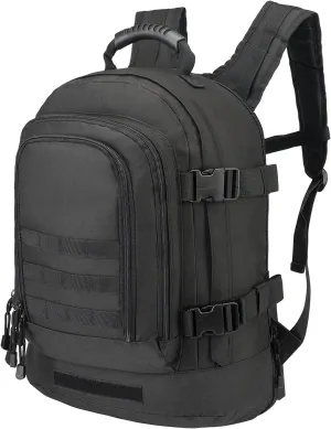 Tactical Backpacks Assault Pack 3 Day Bag Expandable Backpack Out Bag Classic Case Travel Hiking (Black, with Belt)