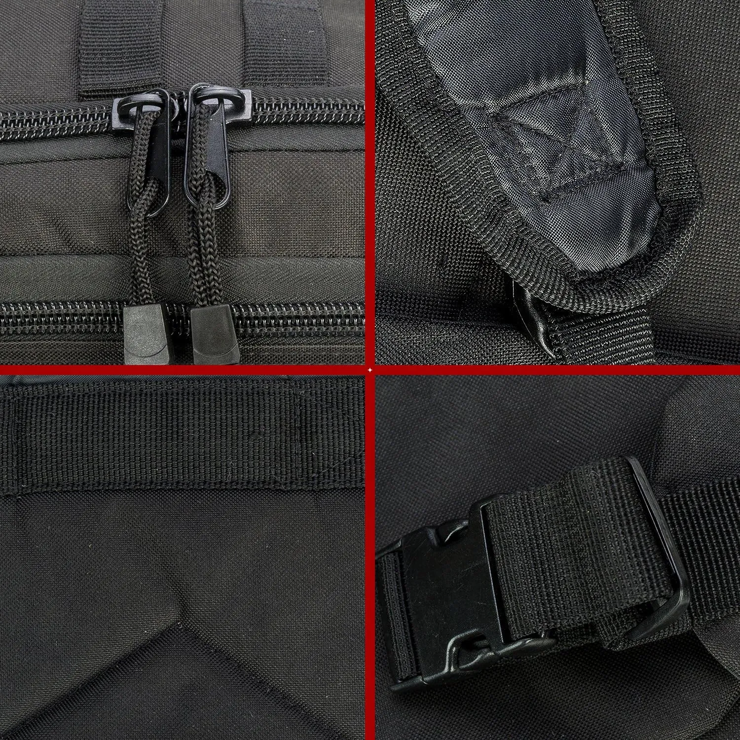 Tactical Backpacks Assault Pack 3 Day Bag Expandable Backpack Out Bag Classic Case Travel Hiking (Black, with Belt)