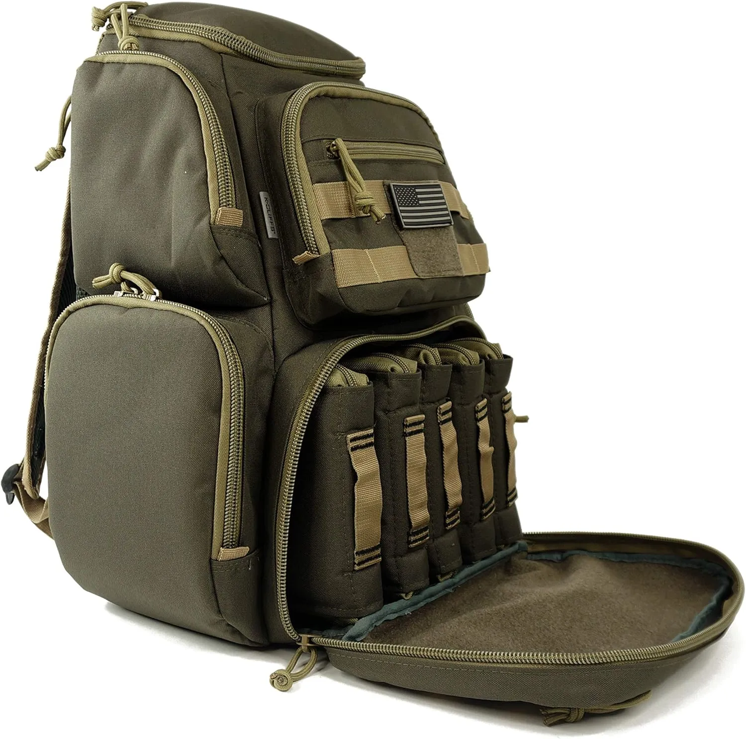 Tactical Shooting Range Backpack for Pistols HandgunsHeavy Duty Quality Gun Carrier Range Bag