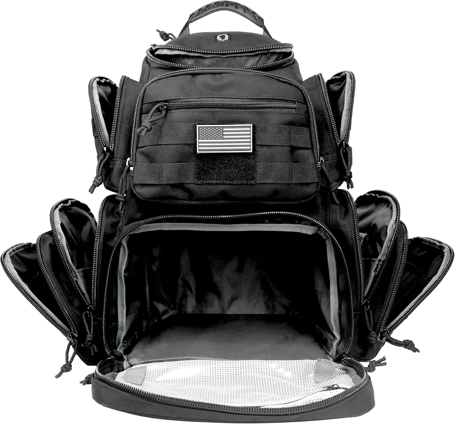 Tactical Shooting Range Backpack for Pistols HandgunsHeavy Duty Quality Gun Carrier Range Bag