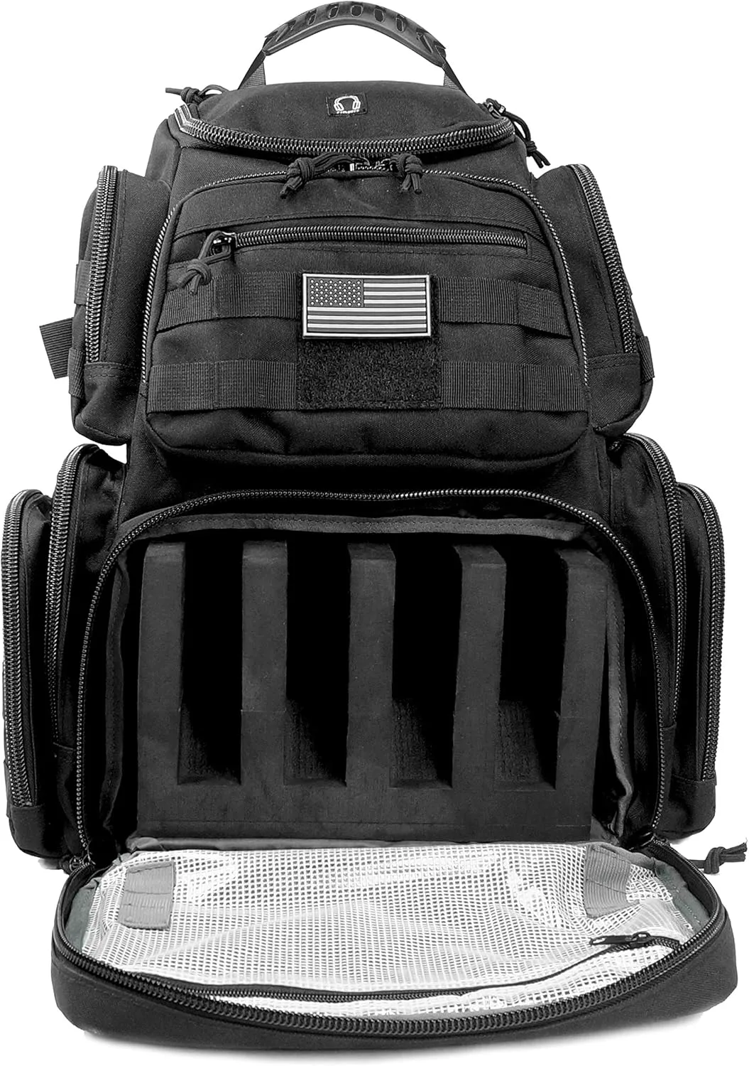 Tactical Shooting Range Backpack for Pistols HandgunsHeavy Duty Quality Gun Carrier Range Bag