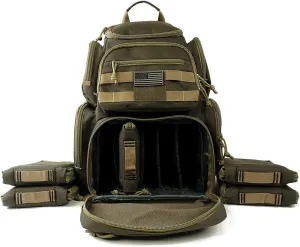 Tactical Shooting Range Backpack for Pistols HandgunsHeavy Duty Quality Gun Carrier Range Bag