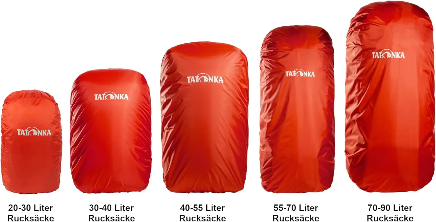 Tatonka Lightweight rain Cover for Backpacks of 40-55 litres Volume, Red Orange, l